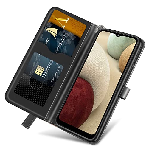 Varohix Wallet Case for Samsung Galaxy A13 5G 2021 with Card Holder/Slot,Leather Flip Folio Stand Shell Magnetic Closure Wrist Strap Kickstand Phone Case(Galaxy A13 5G 6.5 inch) Black