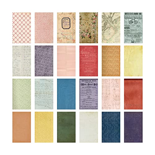 Tim Holtz - Advantus Idea-Ology Backdrops Double-Sided Cardstock 6"X10" 24/Pkg-Volume #5 Art Craft, Multi