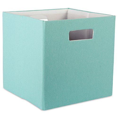 DII Poly-Cube Storage Collection Hard Sided, Collapsible Solid, Large, Teal
