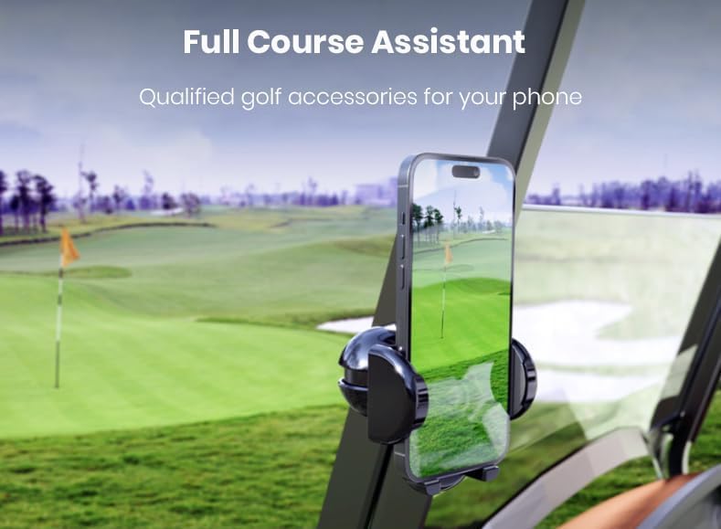 MiiKARE Gym Accessory Magnetic Phone Holder for Videos, Universal Magnetic Phone Mount for Gym Golfcart Phone Holder 360Degree Angle Adjustable, Home Gym Essentials Phone Mount for Women an Men-Black