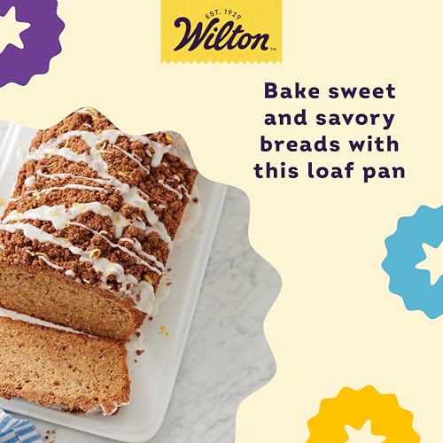 Wilton Non-Stick Diamond-Infused Navy Blue Loaf Baking Pan, 9 x 5-inch