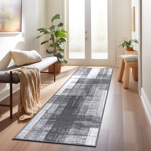 Rugshop Contemporary Distressed Design Soft Area Rug Yellow