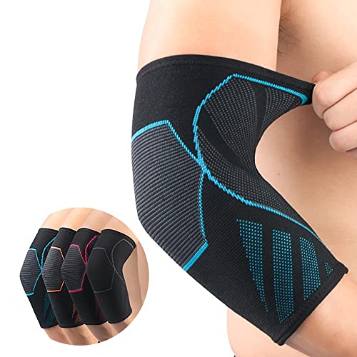 CYCLXY Elbow Compression Sleeve(1 Pair)，Tennis Elbow Braces for Tendonitis and Tennis Elbow，Arm Supports golfer elbow support，tennis elbow relief for women & men,elbow sleeve for weightlifting