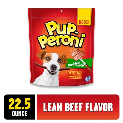 Pup-Peroni Dog Treats, Lean Beef Flavor, 22.5 Ounce, Made with Real Beef, 90% Fat Free, No Red 40 or Fillers