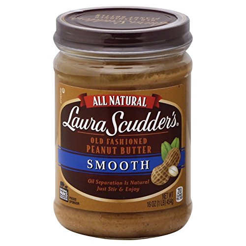 Laura Scudder's Old Fashioned Smooth Peanut Butter, 16 Ounces, All Natural