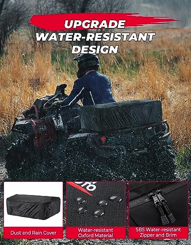 KEMIMOTO ATV Bag, 74L Large ATV Cargo Bag with Cooler Bag, Waterproof 4 Wheeler Storage Rear Rack Seat Bag Universal Compatible with Polaris Sportsman Fourtrax Can-Am Kawasaki Arctic Cat CFMOTO
