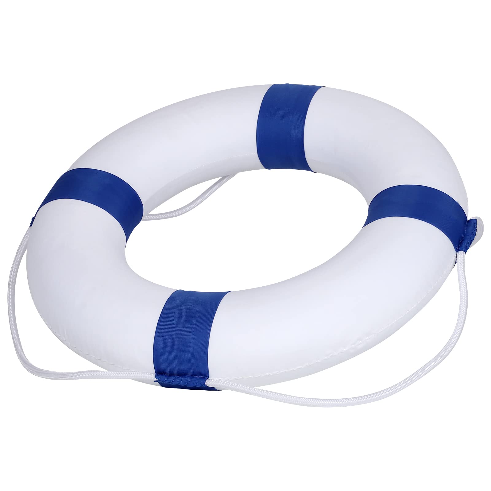 20 inch/50cm Pool Safety Ring Life Preserver Ring Buoy, Swimming Swim Foam Ring Pool Buoy Pool Rings Life Preserver Ring for Pool with 98.4FT Water Floating Lifesaving Rope