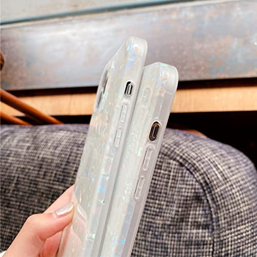 J.west Case for iPhone 13 Pro Case 6.1 inch,Sparkle Opal Glitter Translucent Clear Soft TPU Slim Fit Protective Phone Cover Case for Women Girls Colorful
