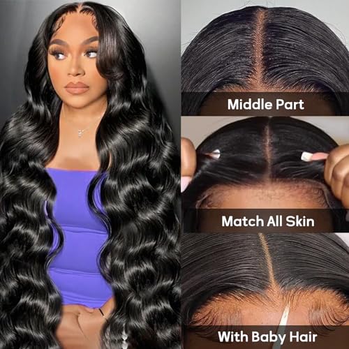 PYY Deep Wave Lace Front Wigs Human Hair 200 Density 13x4 HD Lace Frontal Wigs for Women Glueless Wigs Pre Plucked with Baby Hair (22 Inch, 200 Density Deep Wave Wigs)