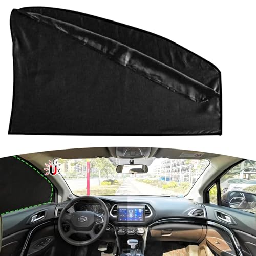 ZATOOTO Car Window Curtains - 2 Pcs Black Silk Side Rear Protection Covers - Magnetic Privacy Sun Shade Keeps Cooler for Baby Kids Sleeping