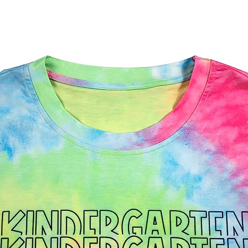 Teacher Tie Dye Shirts Women Kindergarten Tee Preschool Teacher T-Shirt Teach Love Inspire T-Shirt Teacher Life Top Black