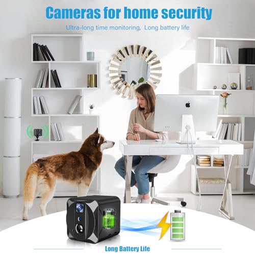 YHRBTPO 2024 Upgraded Mini Spy Camera Hidden Camera,4K WiFi Wireless Camera, 100 Days Standby Battery Life,AI Motion Detection Alerts,Nanny Cam Security Cam for Indoor,Home,Baby,Pets