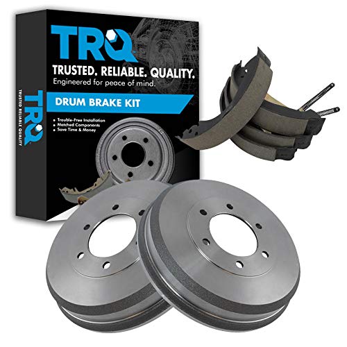 TRQ Rear Brake Shoe & Drum Kit Compatible with 2015-2019 Ram ProMaster City