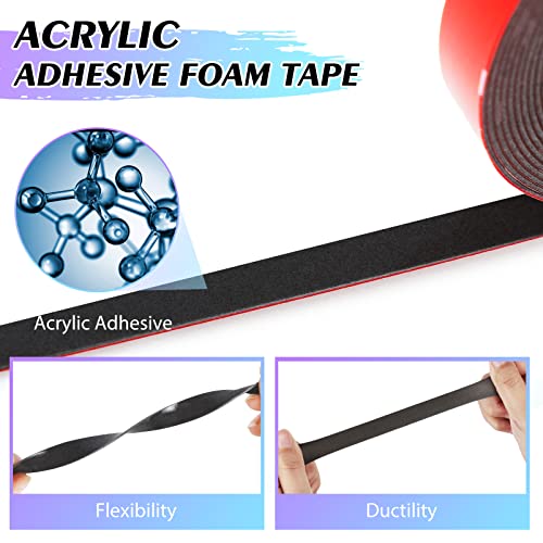 Double Sided Tape, Heavy Duty Mounting Tape, 16.5FT x 0.94IN Adhesive Foam Tape Made with 3M VHB for Home Office Decor