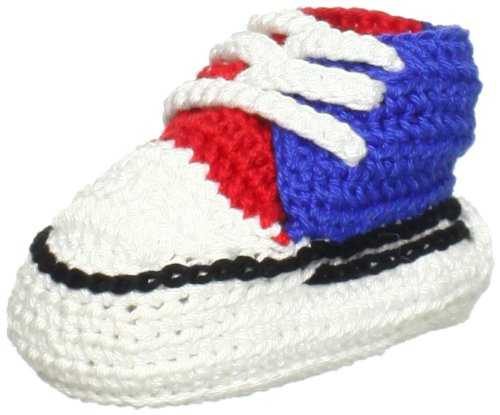 Jefferies Socks Baby-Boys Newborn Sneaker Boy Bootie, Red/Blue, Newborn