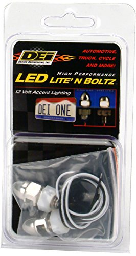 Design Engineering 030311 Lite'N Boltz LED License Plate Lighting Kit with Acorn Shape Head, 2 Piece - Polished