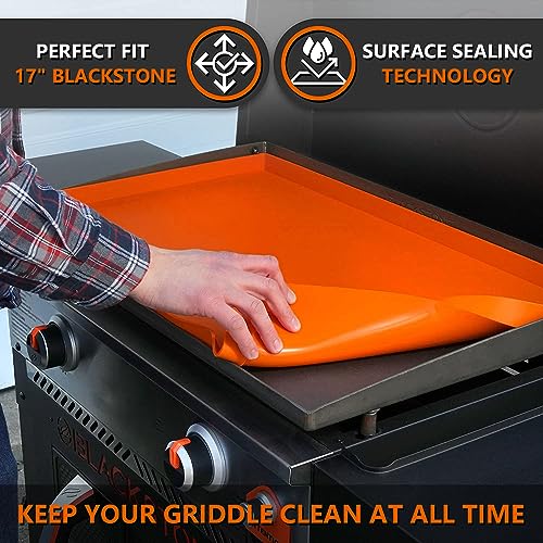 17" Silicone Griddle Mat for Blackstone 17 Inch Griddle, Heavy Duty Food Grade Silicone Griddle Cover, Protect Your Griddle from Dirt & Rust All Year Round