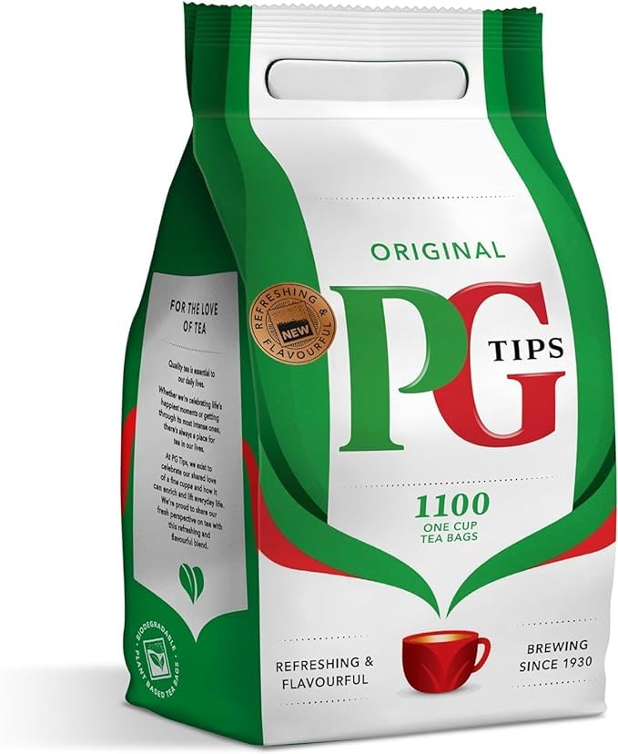 PG Tips One Cup Pyramid Tea Bags (Pack of 1, Total 1100 Tea Bags)