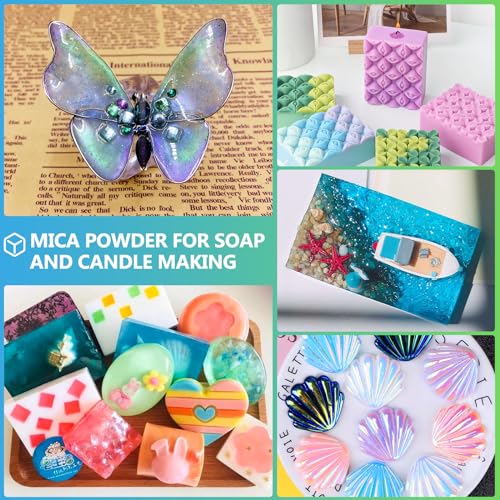 Mica Powder,7.05OZ（200g）,Glitter Merck Green Gold Mica Powder Pigment for Epoxy Resin，Lip Gloss，Car Paint，Dye，Soap Making，Nail Polish,Epoxy Resin,Candle Making,Bath Bombs