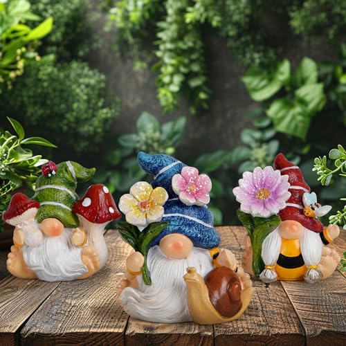 Hodao Spring Gnomes 3 Pcs Honey Bee Gnome Decorations Handmade Elf Dwarf Figurines Home Kitchen Farmhouse Holiday Festival Party Gifts(Multicolor Honey Bee Gnome)