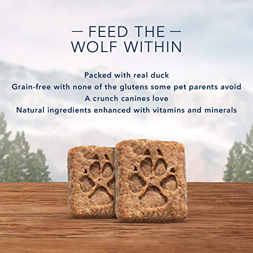 Blue Buffalo Wilderness Trail Treats High Protein Grain Free Crunchy Dog Treats Biscuits, Duck Recipe, 36-oz box