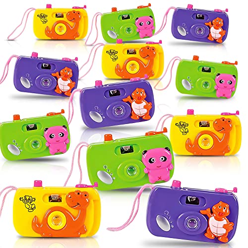 Kids Camera Toy Set with Images in Viewfinder (12PCs) Pretend Play for Toddlers/Kids, Great for Birthday Party Favors for Kids 3-5, Goody Bags Birthday Gifts, Toddler Party Favors, Goody Bag Stuffers