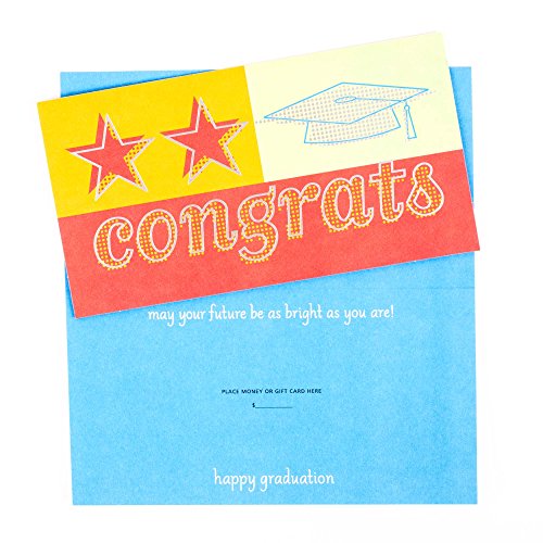 Hallmark Graduation Cards Money Holder or Gift Card Holder Assortment (4 Cards with Envelopes) (999GMR7255)