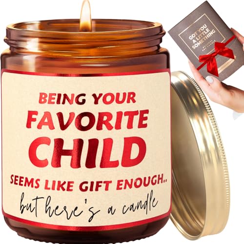 Birthday Candle for Mom or Dad - Favorite Child Candle | Funny Gift for Parents for Mothers Day, Fathers Day, Parents Anniversary | Mom Birthday Gifts Ideas from Daughter, Son, Kids, Children