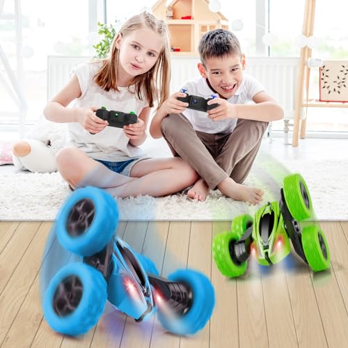 ORRENTE RC Cars, Remote Control Car 2.4Ghz Stunt Car with Double Sided 360 Flips, Rechargeable 4WD Off Road RC Car Toys for Kids 6-12 Year Old Boys Girls RC Vehicles Radio Transmitter & Receiver Sets