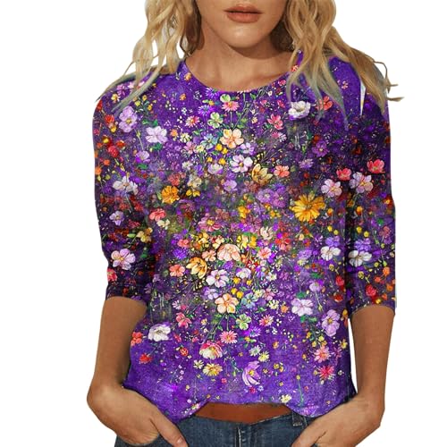 Kiosan Bést Galentines Gift,Amazon Haul Items Under 20,Floral Tops for Women,Amazon Sweatsuits for Women,Fashion Tops for Women,Bést Zip Hoodies,Amazon Pallets,3/4 Sleeve Tunic Tops for Women