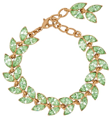 Oscar de la Renta, Crystal Leaves Bracelet, Chrysolite