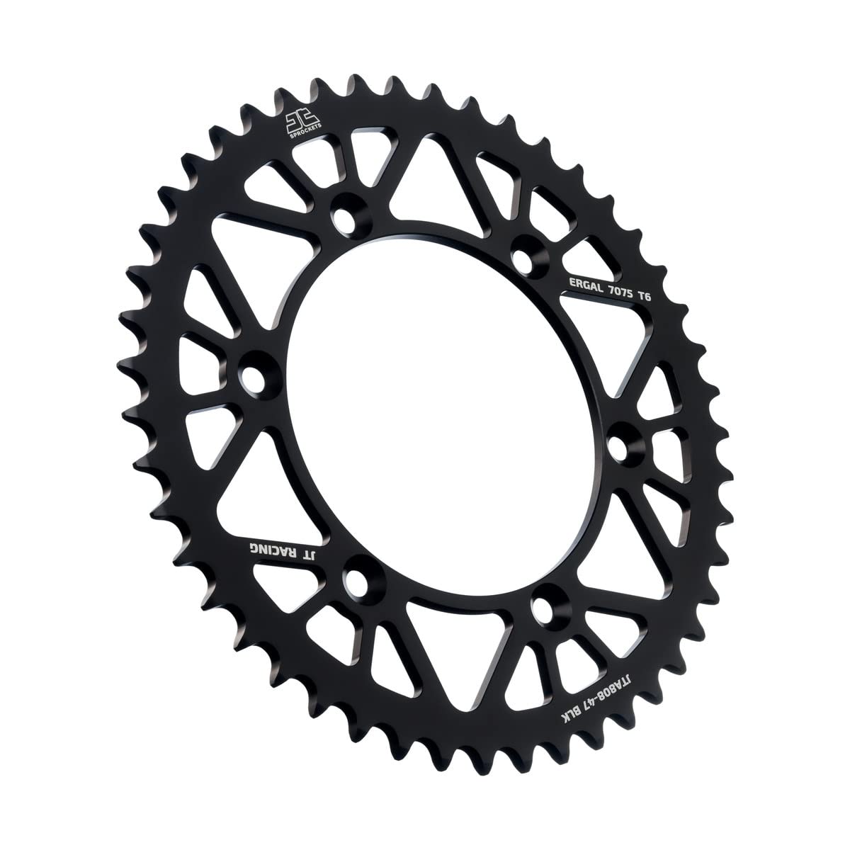 JT Sprockets JTA808.47BLK Black Racelite Anodized Aluminum 7075 T6 Rear Sprocket, Single