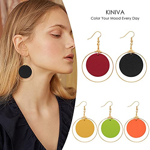 KINIVA Big Dangle Earrings for Women Trendy, Lightweight Geometric Earrings Drop, Fashion Gifts for Christmas (31 Blue)