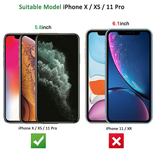 NEW'C [3 Pack Designed for iPhone 11 Pro and iPhone X and iPhone XS Screen Protector Tempered Glass, Case Friendly Anti Scratch Bubble Free Ultra Resistant