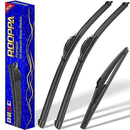 3 wipers Replacement for 2007-2011 Honda CRV CR-V/2007-2018 Acura RDX/2018-2020 nissan leaf, Windshield Wiper Blades Original Equipment Replacement - 26"/16"/14" (Set of 3) U/J HOOK