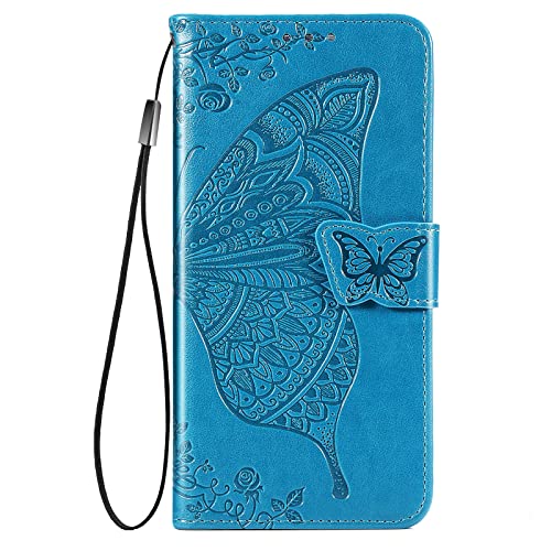 DiGPlus for Samsung Galaxy A25 5G Wallet Case, [Butterfly & Flower Embossed] Premium Leather Case Cover with Card Slots Kickstand Flip Case for Samsung Galaxy A25 5G (Lavender)