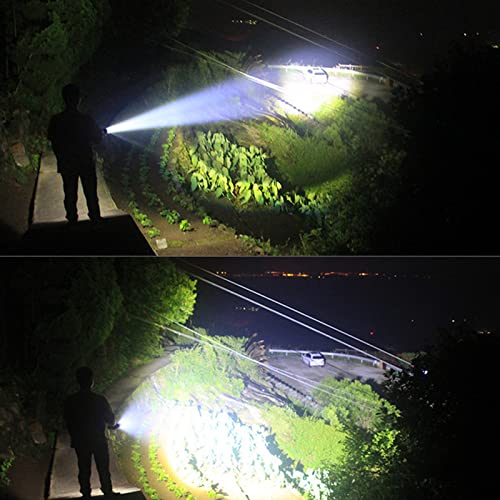 SKNSL Rechargeable Led Flashlights High Lumens: 990,000 Lumen Super Bright Flashlight, 7 Modes with COB Work Light, IPX6 Waterproof, Powerful Handheld Flash Light for Home, Camping, Hiking