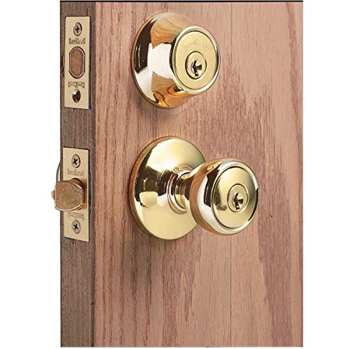 Kwikset 690 Tylo Entry Knob and Single Cylinder Deadbolt Combo 6-Pack, Polished Brass