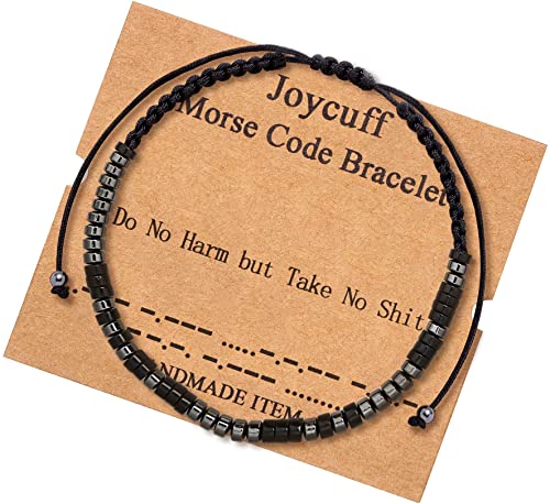 Morse Code Bracelets for Women Teen Girls Inspirational Gifts for Mom Wife Girlfriend Daughter Sister Best Friend Simple Trendy Wrap Bracelet Birthday Jewelry