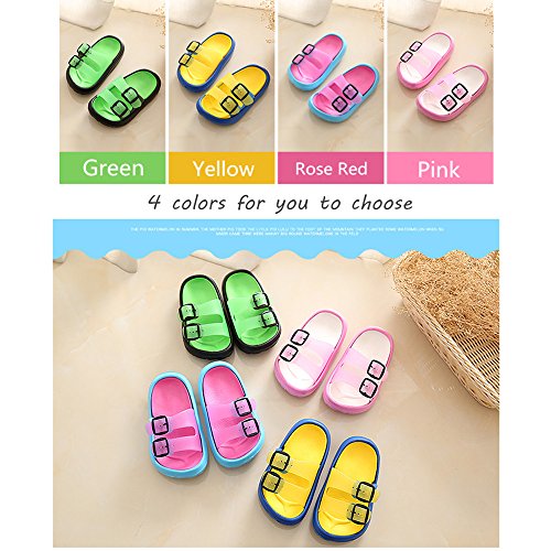 Toddler Little Kids Summer Sandals Non-Slip Boy Girl Slide Lightweight Beach Water Shoes Shower Pool Slippers (Little Kid 11.5-12.5M, Green)