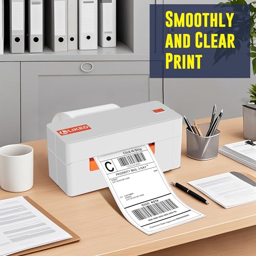 L LIKED 4" x 6" Direct Blank Thermal Shipping Labels with 450 per Roll - Compatible with Zebra 2844 ZP-450 ZP-500 ZP-505 (1 Rolls - 450 Labels)