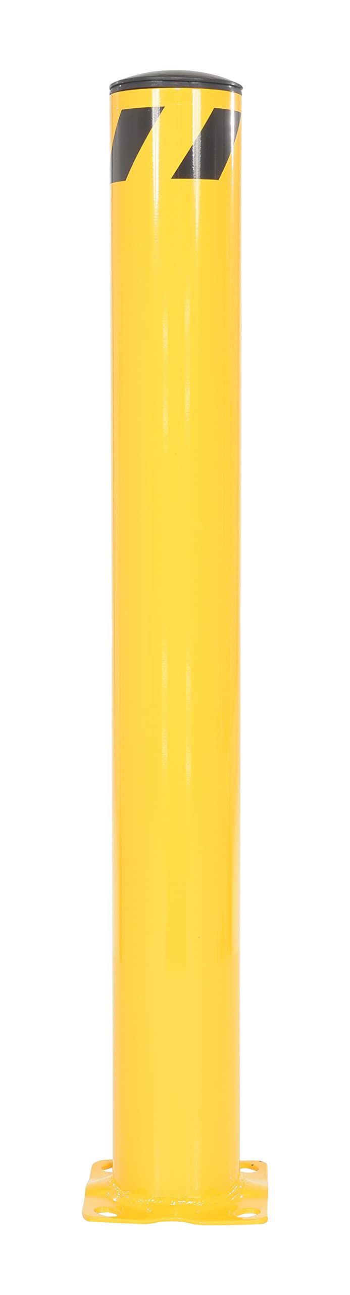 Vestil BOL-48-5.5 Yellow Powder Coat Pipe Safety Bollard, Steel, 5-1/2" OD, 48" Height