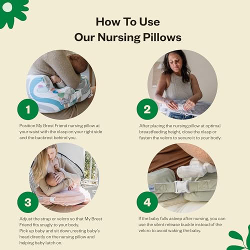 My Brest Friend Nursing Pillow - Deluxe - Enhanced Comfort w/ Slipcover - Ergonomic Breastfeeding Pillow For Ultimate Support For Mom & Baby - Adjustable Pillow W/ Handy Side Pocket, Evening Grey