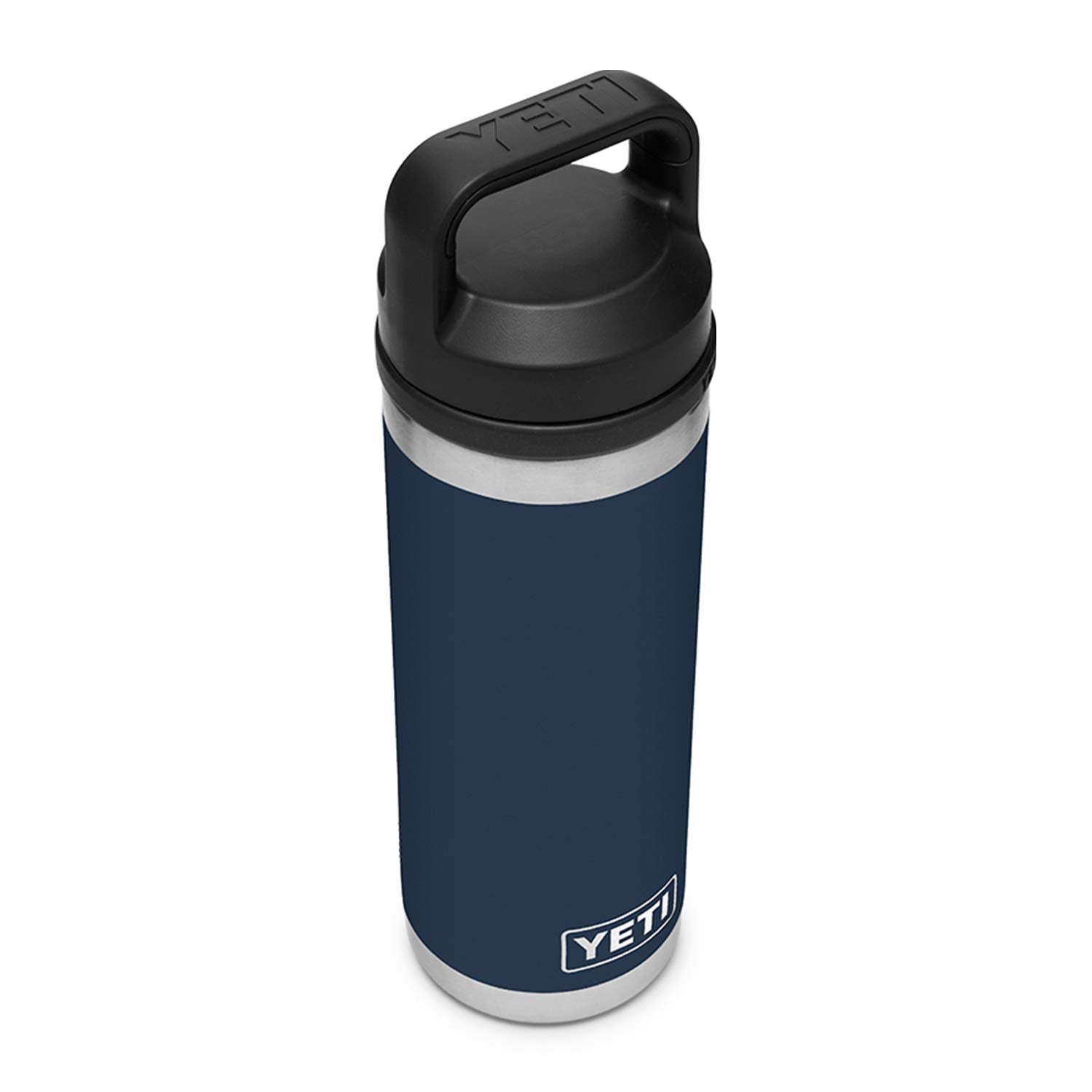 YETI Rambler 18 oz Bottle, Vacuum Insulated, Stainless Steel with Chug Cap, Navy