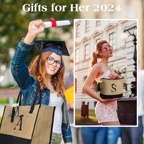 YOOLIFE Graduation Gift Bags, College Graduation Gifts for Her 2024 Teacher Graduation Gifts Class of 2024 Gifts Graduation Gift for Her Women Teen Girls Daughter Graduation Cards Gifts 2024 Letter K