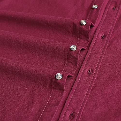 Dubinik® Mens Flannel Shirts Long Sleeve Flannel Shirt for Men Casual Button Down Brushed 100% Cotton Shirt