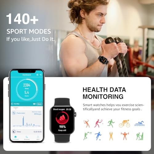 Smart Watch (Answer/Dial Call), Fitness Tracker with 1.85" HD Large Screen,147 Sport Modes Smartwatch with Heart Rate Blood Oxygen and Sleep Monitor,IP68 Waterproof Activity Tracker for Women Men