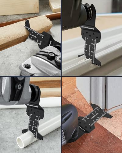 GORWARE Multitool Blades, 60PCS Japanese Tooth Blades for Wood Plastic, Universal Oscillating Tool Blades Fit Milwauke, Dewalt, Worx, Rockwell, Rigid