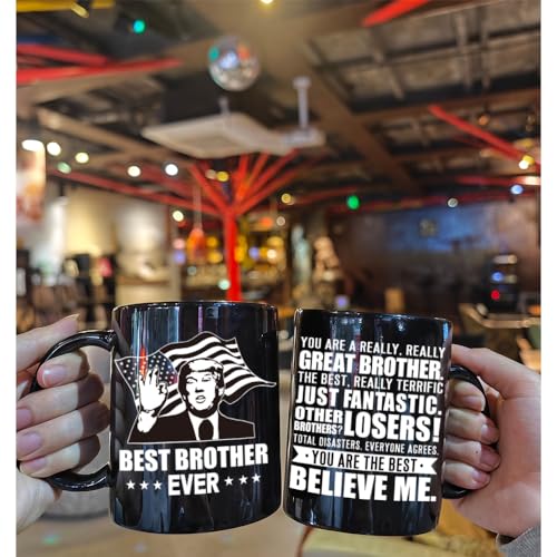 VLUG Birthday Gift for Brother, Best Brother Ever Mug 11oz, Funny Brother Gifts Celebrity Mug, Novelty Great Brother Gift, Prank Gifts for Men, Christmas Thanksgiving Day Gifts for Soul Friends Bestie