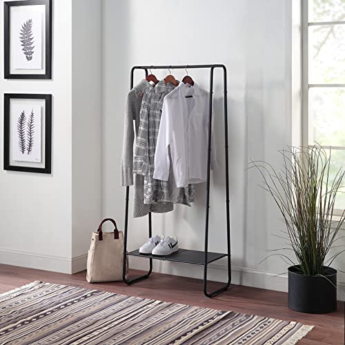 SunnyPoint Freestanding Clothes Garment Rack, Organizer Closet (BLACK)